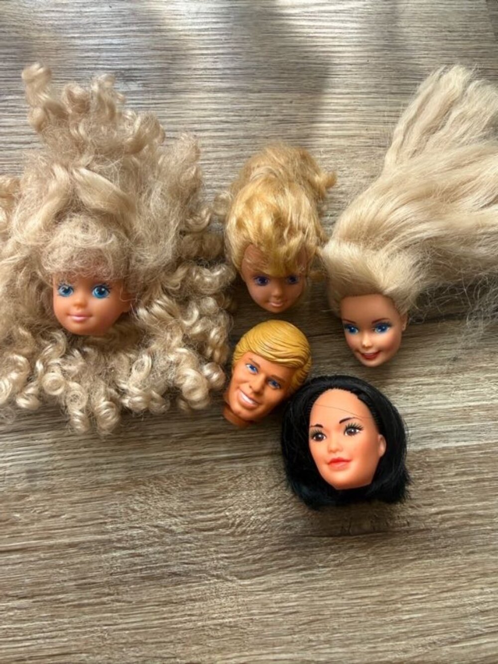 Vintage Barbie doll Heads - Skipper ken kira barbie